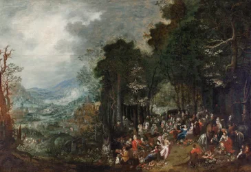 Landschaft mit Festgesellschaft