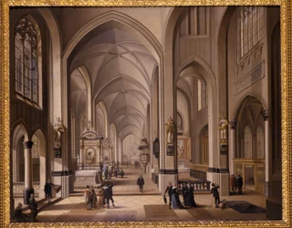 Innenraum einer gotischen Kirche, 1787