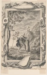 Studie für Jakob gießt Öl auf den Stein in Bethel, Platte 87, Physica Sacra