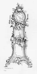 Entwurf für eine Standuhr, ca. 1750