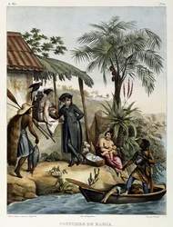 Kostüme von Bahia, aus "Picturesque Voyage to Brazil", 1835