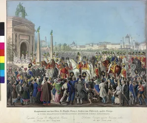 Einzug von Franz I am 16.6.1814 in Wien