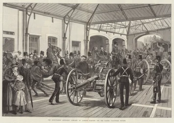 Die Honourable Artillery Company of London startet zur Oster-Freiwilligen-Überprüfung