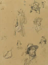 Skizze zur "Szene aus dem Tiroler Freiheitskampf"