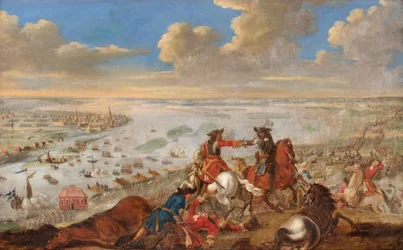 Großer Nordischer Krieg: Karl XII. von Schweden überquert die Daugava 1701 nach seinem Sieg in der Schlacht von Daugava