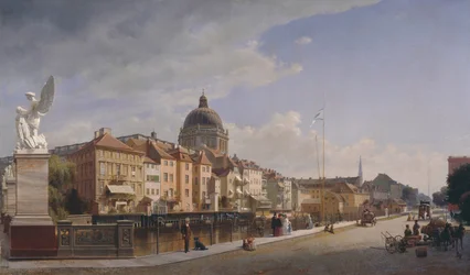 Rückansicht der Häuser an der Schloßfreiheit, 1855