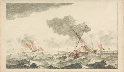 Burgen, Ruinen und Meereslandschaften - Sechs farbige Gravuren