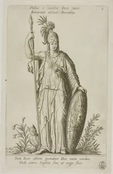 Pallas Athene, Platte 6 aus Parnassus Biceps