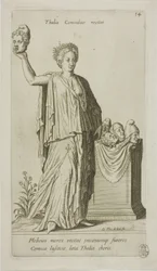 Thalia, Muse der Komödie, Tafel 14 aus Parnassus Biceps