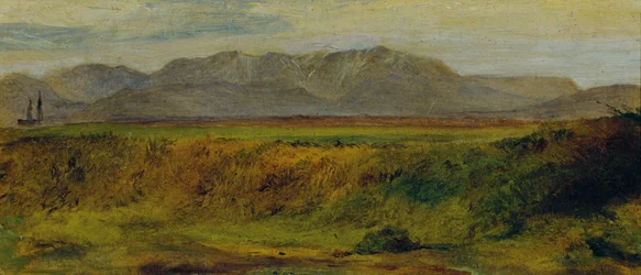 Landschaft mit Rax-Massiv
