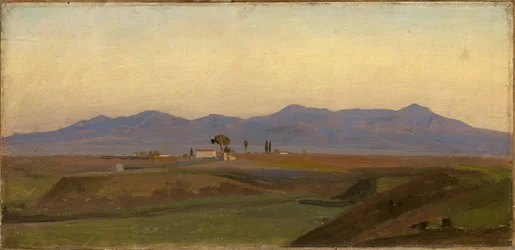 Blick aus der römischen Campagna auf die Sabinerberge