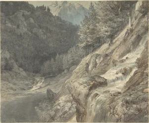 Gebirgslandschaft mit einem Fluss