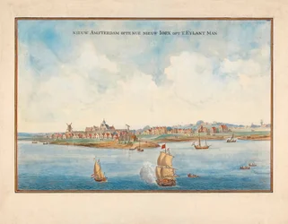 New York vom Meer aus im 17. Jahrhundert