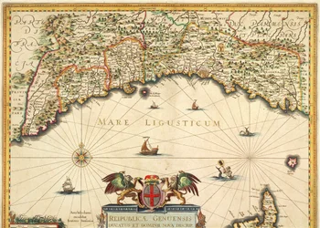 Republik Genua, Karte von Jan Baptist Vrients, Kupferstich