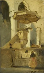 Die Kanzel der Kirche in Hoorn