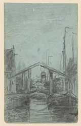 Ansicht von Dordrecht mit Zugbrücke