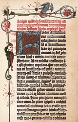 Seite aus Gutenbergs Bibel, ca. 1455