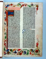 Seite aus einer Gutenberg-Bibel, 1455