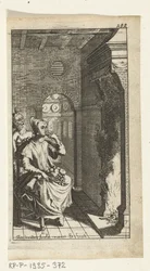 Der leckere Teufel Buchillustration für Simon de Vries, Seven Duyvelen regeerende en serveerende de Hedendaeghsche Dienstmaegden, Amsterdam, 1682
