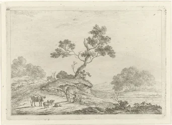 Landschaft mit Hirten im Gespräch