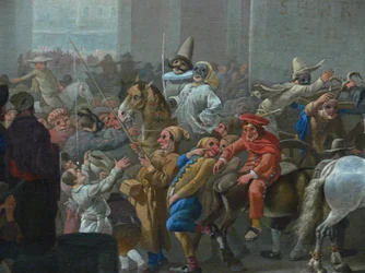 Karneval in Rom (Detail), um 1650