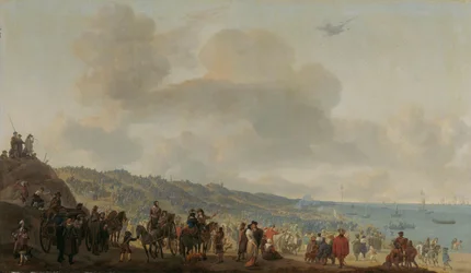 Die Abreise von Charles II von England aus Scheveningen