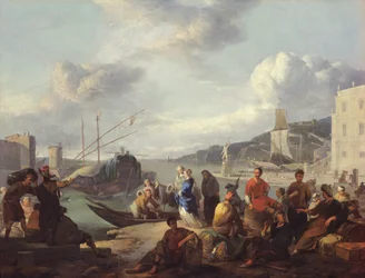Blick auf einen Hafen, 1666