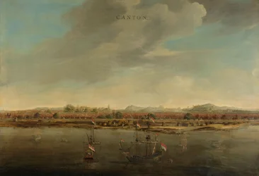 Ansicht von Kanton in China, ca. 1662-3