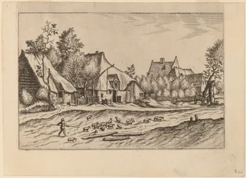 Bauernhöfe in einem Dorf