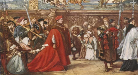 Kardinal Wolsey auf dem Weg zur Westminster Hall