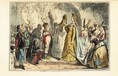 König Heinrich VI. von England heiratet Margarete von Anjou in der Abtei Titchfield, 23. April 1445