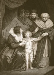 Herzog von York, Bruder von Edward V., übergeben von der Königin, graviert von J. Fittler, Illustration aus David Humes 