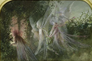 Feen an einem Fenster, ca. 1864