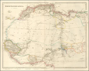 Karte von Nordwestafrika von John Arrowsmith, 1842