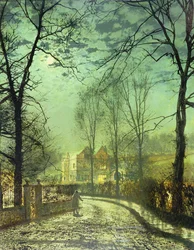 Eine Straße im Mondlicht, 19. Jahrhundert