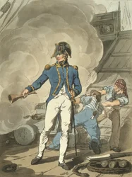 Postkapitän aus Costume of Great Britain, graviert vom Künstler, veröffentlicht von William Millar und James Walker, 1807