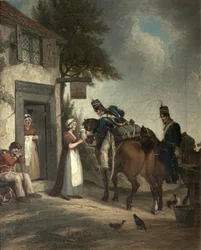Soldaten erfrischen sich, ca. 1805