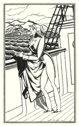 Illustration für Don Juan von Lord Byron: "Adieu, Adieu! Mein Heimatland"