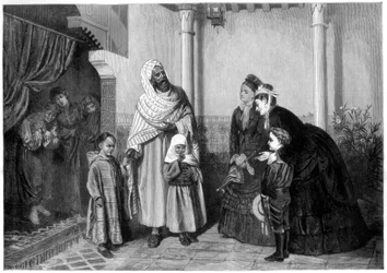 Die Vorstellung, englische Damen zu Besuch im Haus eines Mohren, 1875