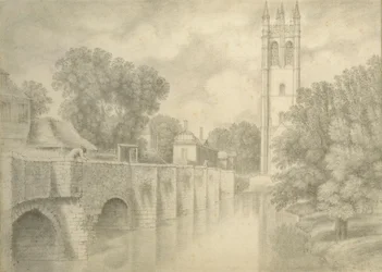 Magdalen-Brücke und Turm, 18. Jahrhundert