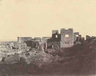 Médinet Habou. Blick vom Eingang des Palastes von Ramses Méiamoun