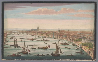 Ansicht des Flusses Themse und der Stadt London von der Nordwestseite