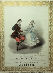 Die berühmte Polka, Liedblatt, 1840 (Farblithografie)