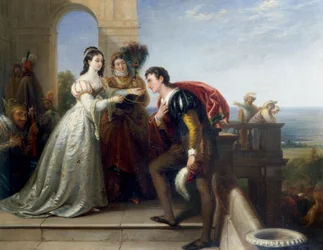 Rosalinde und Orlando, Figuren aus dem Theaterstück 