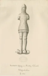 Audley Denkmäler - "Audley Ritter": Sepiazeichnung, 1840