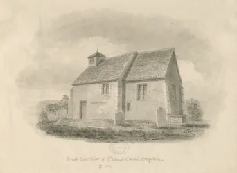 Bednall Kirche: Sepiazeichnung, 1841