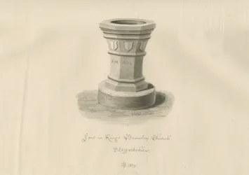 Taufbecken in der Kirche von Kings Bromley