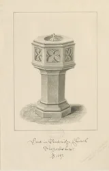 Taufbecken in der Penkridge Kirche