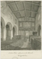 Innenansicht der Caverswall Kirche