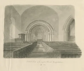 Innenraum der Kirche von Longdon